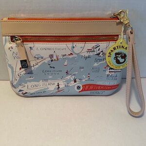 NWT Spartina 449 Northeastern Harbors Zip Wristlet (CT, NY, Mass, Cape Cod,etc)